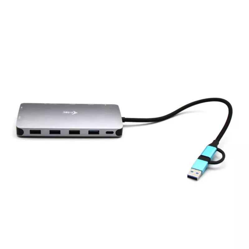 i-tec USB 3.0 USB-C/Thunderbolt 3x Ekranų Metal Nano Dock su LAN ir 100 W įkrovimu