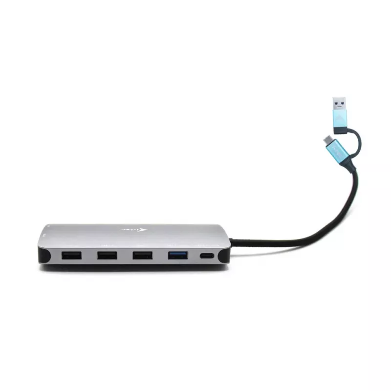 i-tec USB 3.0 USB-C/Thunderbolt 3x Ekranų Metal Nano Dock su LAN ir 100 W įkrovimu