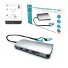 i-tec USB 3.0 USB-C/Thunderbolt 3x Ekranų Metal Nano Dock su LAN ir 100 W įkrovimu