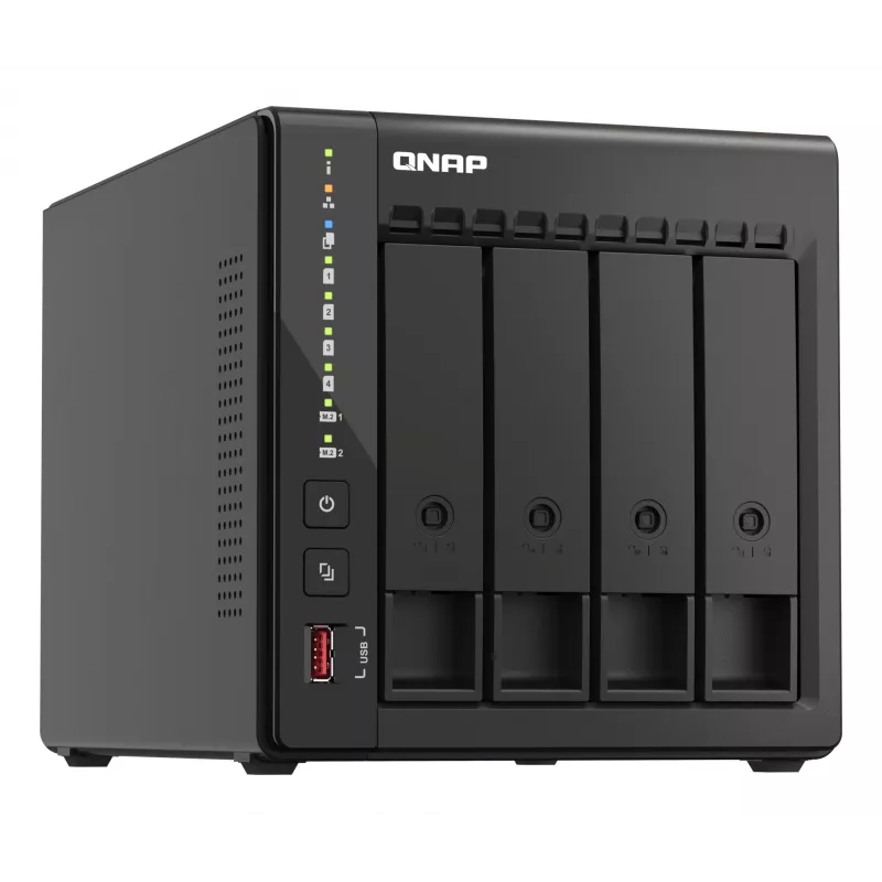 QNAP TS-453E NAS bokštinis Intel® Celeron® J6412 8 GB 0 TB QNAP QTS Juodas