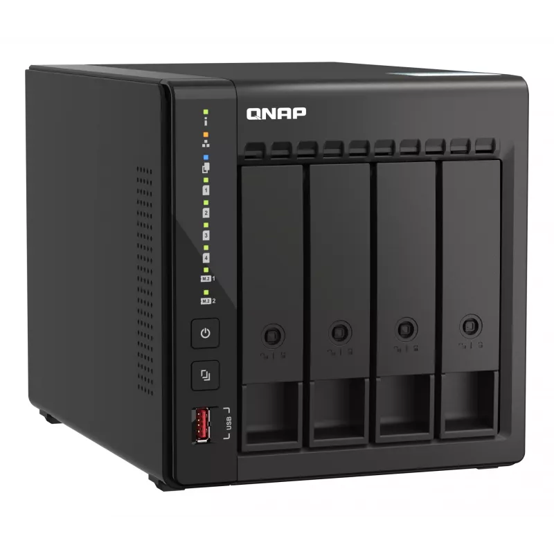 QNAP TS-453E NAS bokštinis Intel® Celeron® J6412 8 GB 0 TB QNAP QTS Juodas
