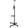 Grindinis stovas TECHLY ICA-TR16T 37″–70″ ekranams, VESA 200×200–600×400, iki 50 kg, aukščio reguliavimas, ratukai, pakreipimas ±10° (juodas)