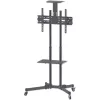Grindinis stovas TECHLY ICA-TR16T 37″–70″ ekranams, VESA 200×200–600×400, iki 50 kg, aukščio reguliavimas, ratukai, pakreipimas ±10° (juodas)