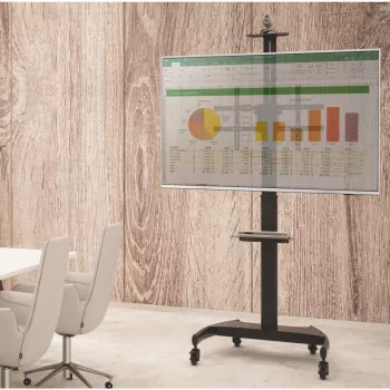 Techly Plieninis Mobilus Stovas TV nuo 60'' iki 100'' su Reguliuojamu Aukščiu