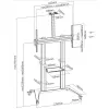 Mobilus multimedijos stovas TECHLY ICA-TR49W baltas
