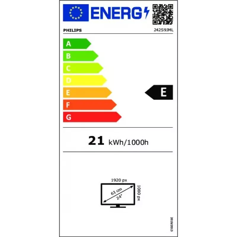 Philips S Line 242S9JML/00 61 cm (24 colių) Full HD LCD monitorius juodas