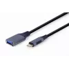 GEMBIRD USB 3.0 OTG laidas Type-C į USB Type-A (CM/AF), kosminė pilka
