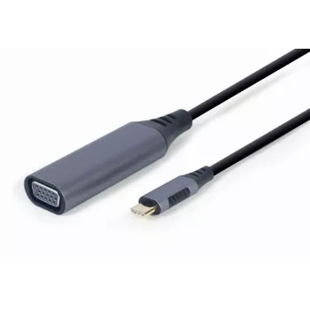 GEMBIRD USB Type-C į VGA adapteris, 15 cm, kosminė pilka