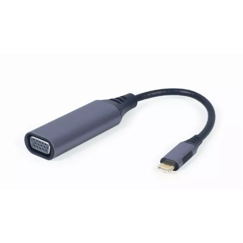 GEMBIRD USB Type-C į VGA adapteris, 15 cm, kosminė pilka