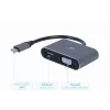 Gembird USB 3.0 Type-A į HDMI + VGA ekrano adapteris, tamsiai pilkos spalvos