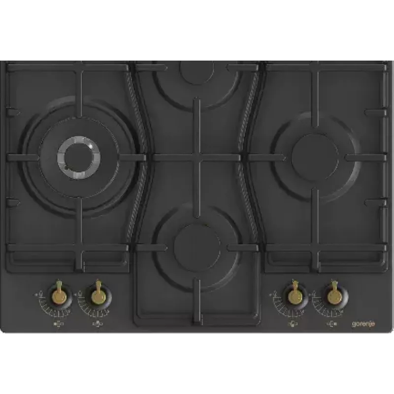 Gorenje GW6D42CLB dujinė kaitlentė įmontuojama 60 cm juoda 4 zonos