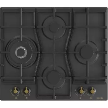 Gorenje GW6D42CLB dujinė kaitlentė įmontuojama 60 cm juoda 4 zonos
