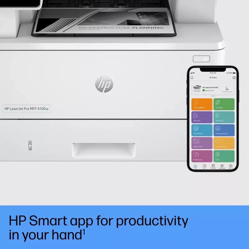 Daugiafunkcis spausdintuvas HP LaserJet Pro MFP 4102fdw Lazerinis vienspalvis