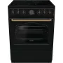 Gorenje GECS6B71CLB Laisvai pastatoma viryklė Elektrinė Keraminė kaitlentė Juoda