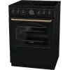 Gorenje GECS6B71CLB Laisvai pastatoma viryklė Elektrinė Keraminė kaitlentė Juoda
