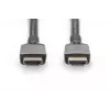 DIGITUS 8K PREMIUM HDMI 2.1 jungiamasis kabelis, aliuminio korpusas, auksuoti kontaktai, palaiko 8K/60Hz, 1 m