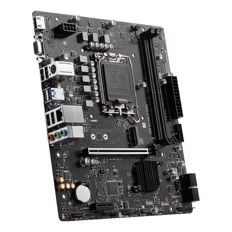 Motininė plokštė MSI PRO H610M-E DDR4 LGA 1700 micro ATX, Intel H610, 2x DDR4 DIMM, max 64GB, M.2, 4x SATA III, HDMI 2.1