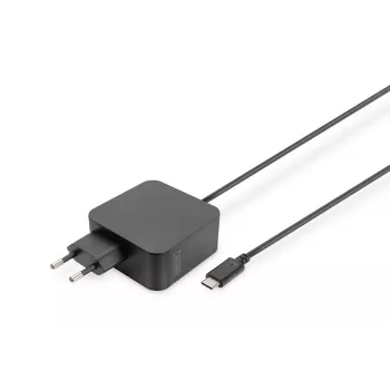 Nešiojamojo kompiuterio USB-C įkroviklis Digitus DA-10071 65W vidaus naudojimui juodas