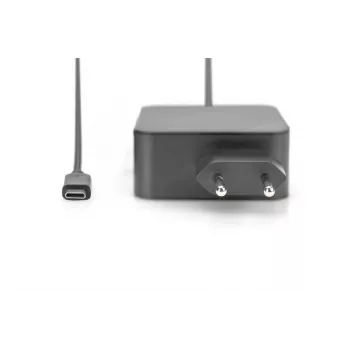 Nešiojamojo kompiuterio USB-C įkroviklis Digitus DA-10071 65W vidaus naudojimui juodas