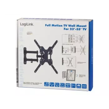 LogiLink BP0016 TV sieninis laikiklis, 23-55 colių, pakreipiamas/pasukamas, maks. 30 kg