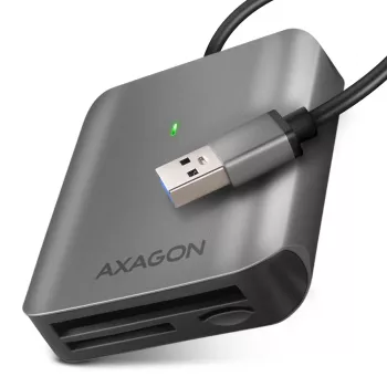 Kortelių skaitytuvas Axagon CRE-S3 USB-A 3.2 Gen 1 3 lizdai SD/microSD/CF pilka