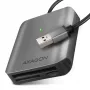 Kortelių skaitytuvas Axagon CRE-S3 USB-A 3.2 Gen 1 3 lizdai SD/microSD/CF pilka