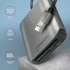 Kortelių skaitytuvas Axagon CRE-S3 USB-A 3.2 Gen 1 3 lizdai SD/microSD/CF pilka