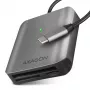 AXAGON CRE-S3C aliumininis USB-C 3.2 Gen 1 atminties kortelių skaitytuvas, 3 lizdai, UHS-II