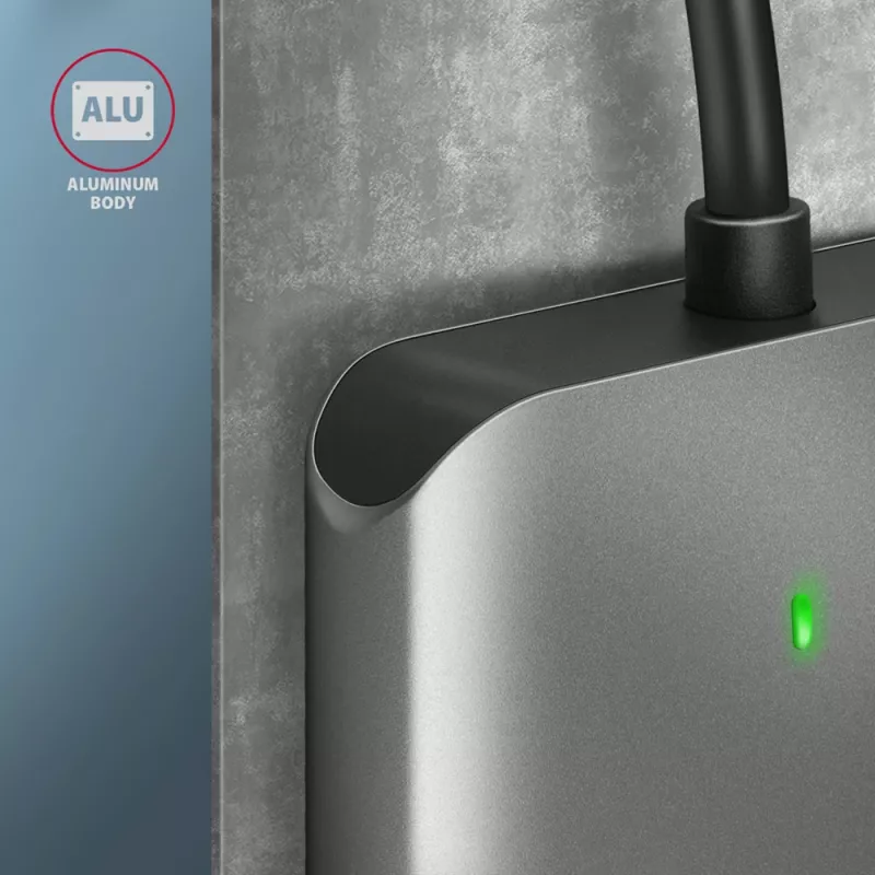 AXAGON CRE-S3C aliumininis USB-C 3.2 Gen 1 atminties kortelių skaitytuvas, 3 lizdai, UHS-II