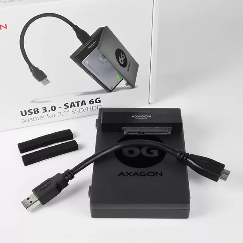 Axagon ADSA-1S6 USB 3.0 – 2,5 colio HDD SATA adapteris