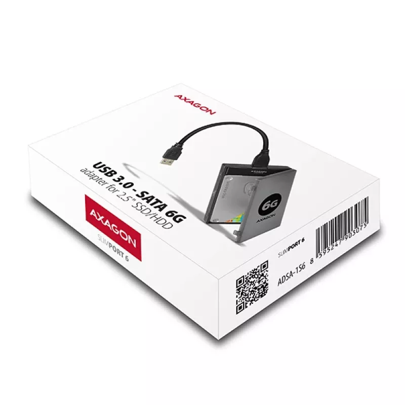Axagon ADSA-1S6 USB 3.0 – 2,5 colio HDD SATA adapteris