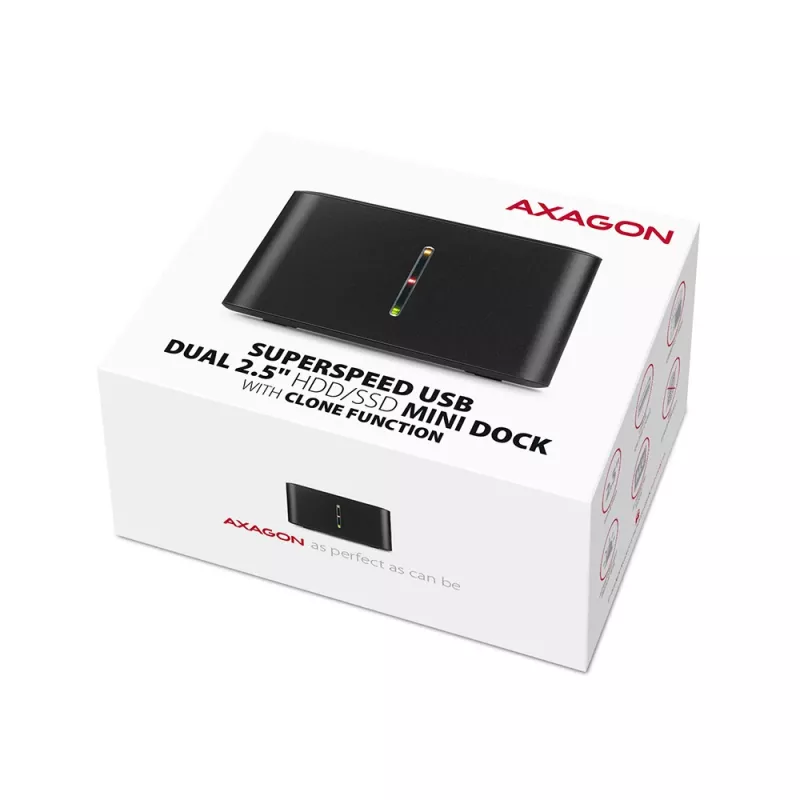 Axagon ADSA-D25 SuperSpeed USB DUAL 2.5 colio SSD/HDD MINI dokas