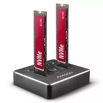 Axagon ADSA-M2C Dual NVMe Clone Master Dock USB-C 10Gbps