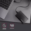 Išorinis dėklas 2.5 colio HDD/SSD AXAGON EE25-A6C — SATA, USB 3.2 Gen 1 (Type-C & Type-A), aliuminis, juodas
