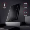 Išorinis dėklas HDD/SSD AXAGON EE25-A6M — 2,5 colio SATA, USB 3.2 Gen 1 (5 Gbit/s), Micro-USB B į USB Type-A, aliuminis, juodas