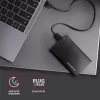 Išorinis dėklas HDD/SSD AXAGON EE25-A6M — 2,5 colio SATA, USB 3.2 Gen 1 (5 Gbit/s), Micro-USB B į USB Type-A, aliuminis, juodas