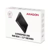 Išorinis dėklas HDD/SSD AXAGON EE25-A6M — 2,5 colio SATA, USB 3.2 Gen 1 (5 Gbit/s), Micro-USB B į USB Type-A, aliuminis, juodas