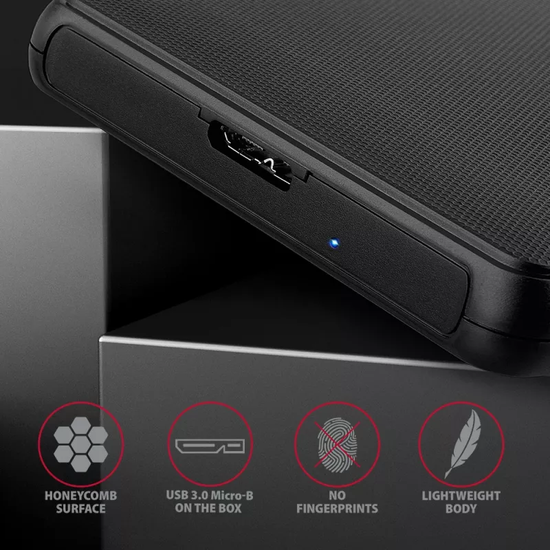 Išorinis dėklas Axagon EE25-SL be varžtų USB 3.2 Gen 1 - SATA 6G 2,5 colio SSD/HDD