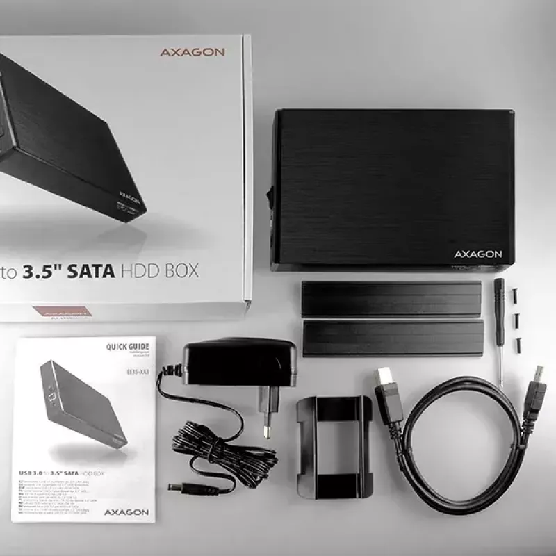 Išorinis dėklas Axagon EE35-XA3 aliuminis USB 3.2 Gen 1 SATA 3,5 colio HDD