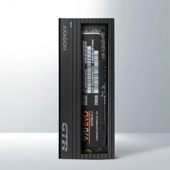 Axagon EEM2-GTR išorinis USB-C 3.2 Gen 2 metalinis dėklas M.2 NVMe SSD diskams