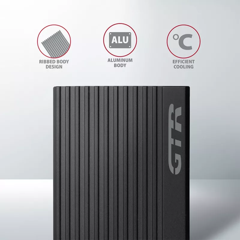 Axagon EEM2-GTR išorinis USB-C 3.2 Gen 2 metalinis dėklas M.2 NVMe SSD diskams