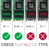 Axagon EEM2-GTR išorinis USB-C 3.2 Gen 2 metalinis dėklas M.2 NVMe SSD diskams