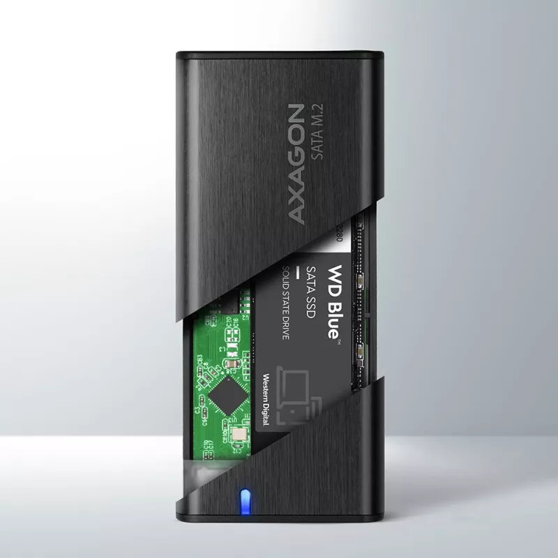 Išorinis SSD dėklas Axagon EEM2-SBC USB-C 3.2 Gen 2 Juodas M.2