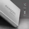 Axagon EEM2-UG2 Išorinis USB-C 10Gbps metalinis dėklas M.2 NVMe SSD diskams, sidabrinis