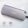Axagon HMC-6M2 USB 3.2 Gen 1 centras, 2x USB-A, HDMI, RJ-45, SATA M.2, PD 100W, USB-C laidas