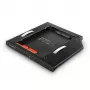 Axagon RSS-CD09 2.5 inch SSD/HDD adapteris į DVD lizdą 9,5 mm LED ALU vidinis SATA