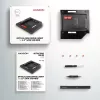Axagon RSS-CD09 2.5 inch SSD/HDD adapteris į DVD lizdą 9,5 mm LED ALU vidinis SATA