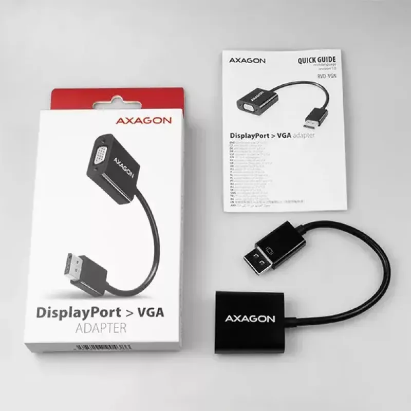 Vaizdo kabelio adapteris Axagon RVD-VGN DisplayPort į VGA 0,16 m