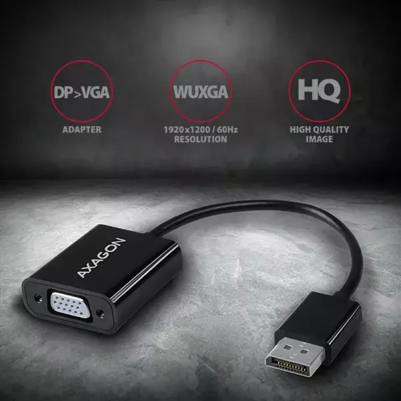 Vaizdo kabelio adapteris Axagon RVD-VGN DisplayPort į VGA 0,16 m