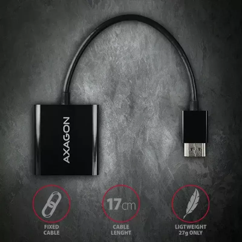 Axagon RVH-VGN HDMI į VGA adapteris FullHD, 1920x1200